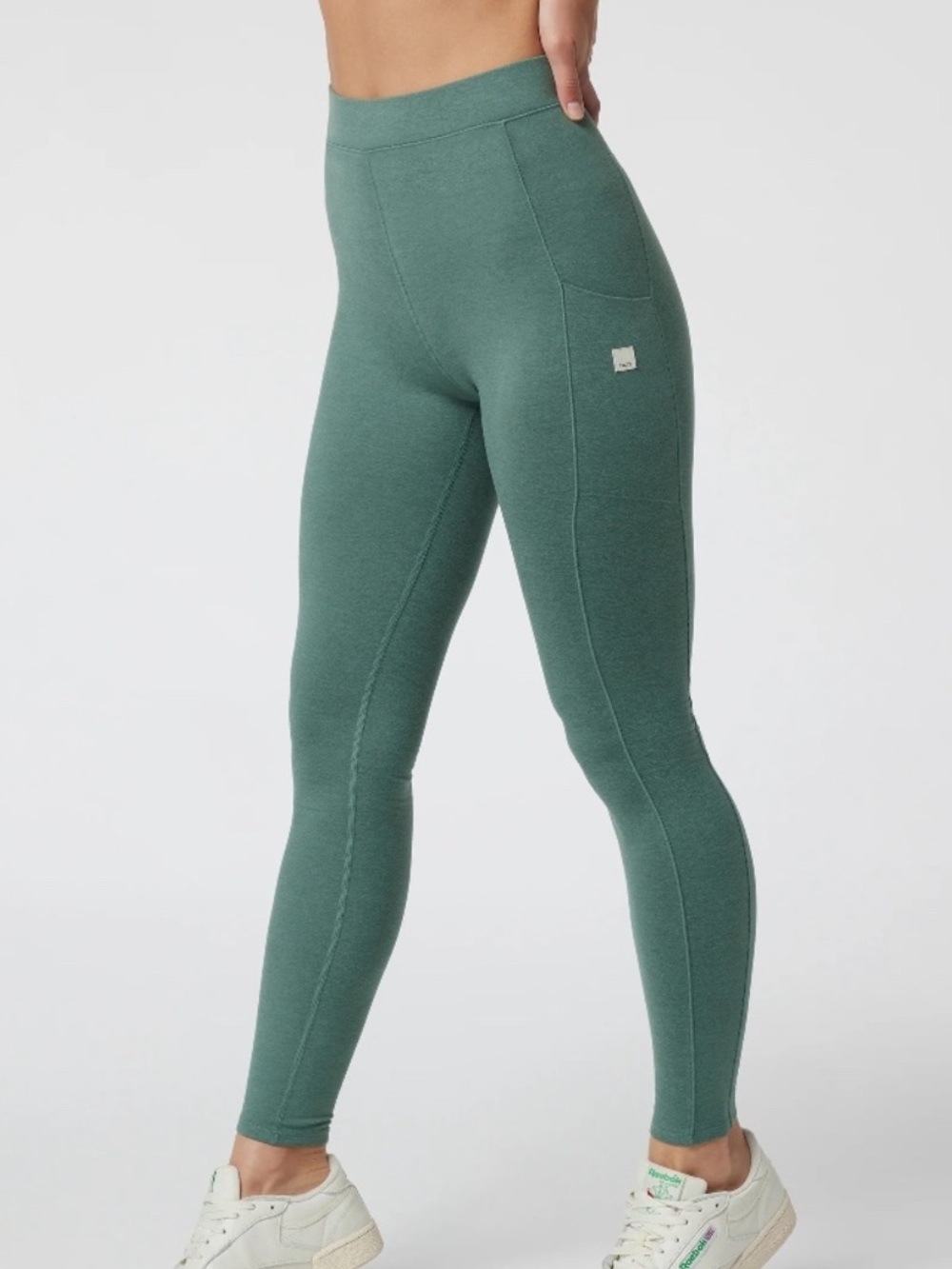 Vuori Granite Pocket Leggings Sea Pine Heather High Rise Women’s Small Green*O10